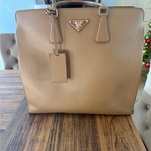 Prada Tan Leather Tote